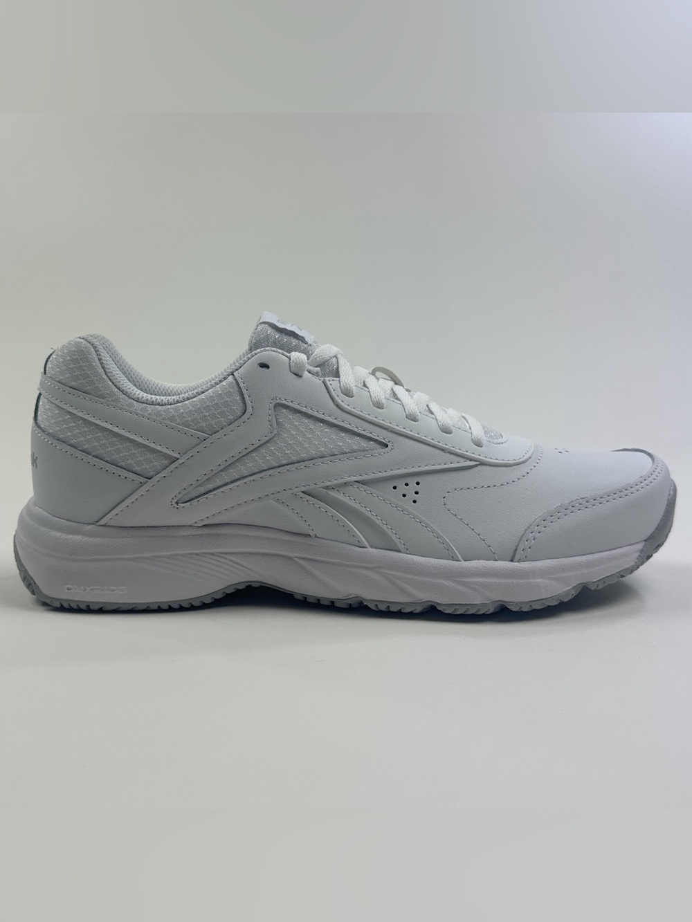 Reebok Work N Cushion 4 White Gray Mens Walking Shoes Slip Resistant 100238720
